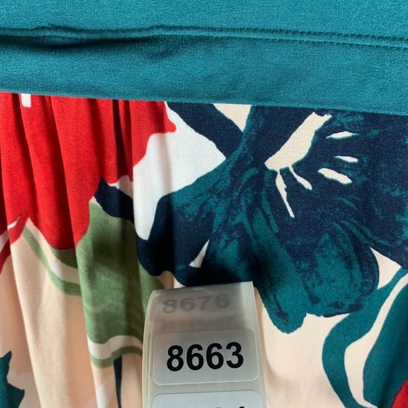 Cuddl Duds Women's Emerald Floral Pullover Sleeveless Maxi Dress Size L 8663 - Picture 10 of 10